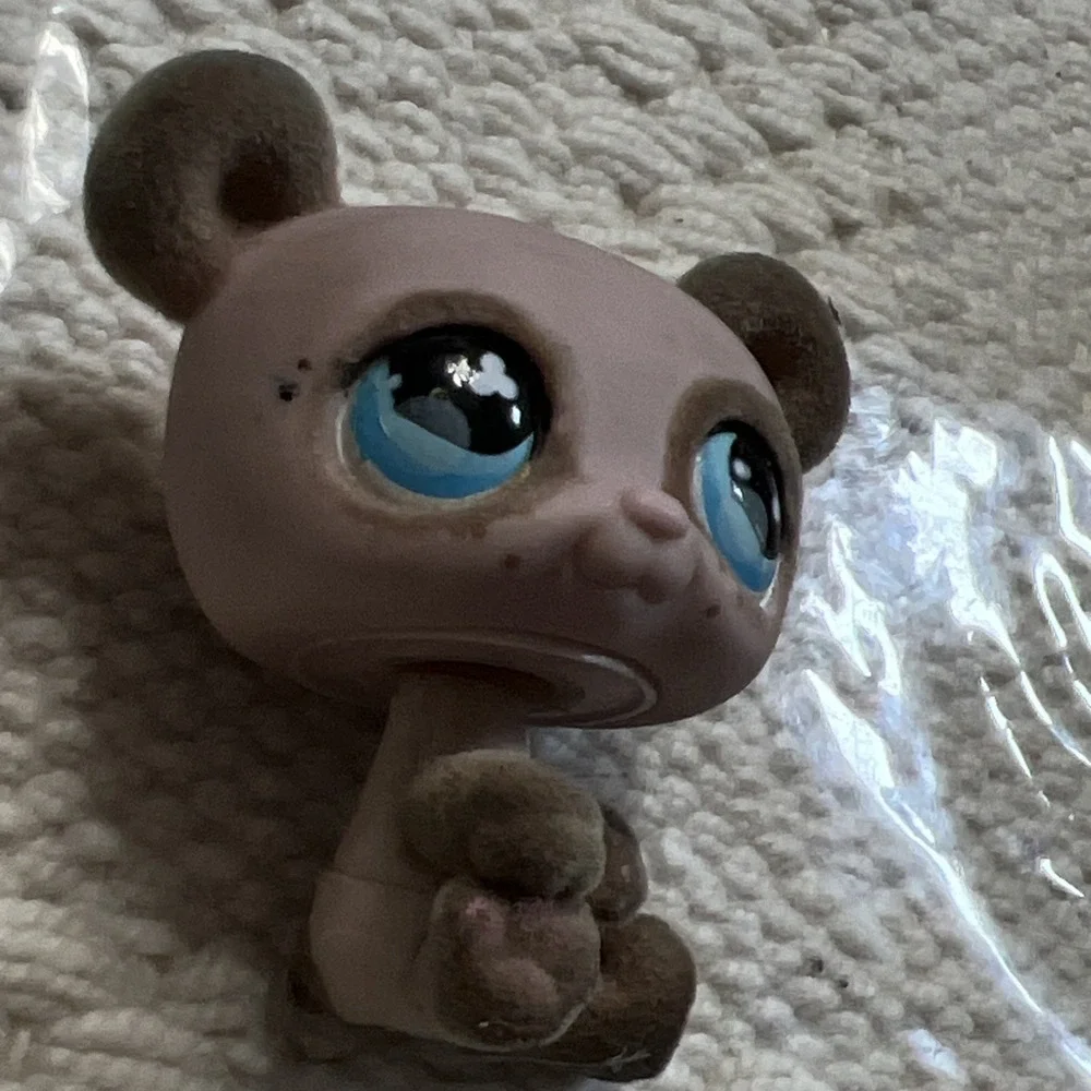 RARE littlest pet shop Velvet Brown‎ Pink Panda
